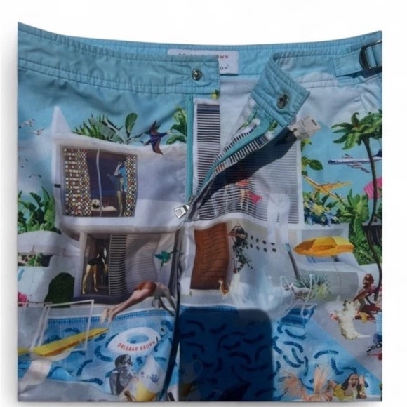 Orlebar Brown Bulldog Sanda Anderlon Pool Print Swim Shorts Size 30 - Picture 8 of 12
